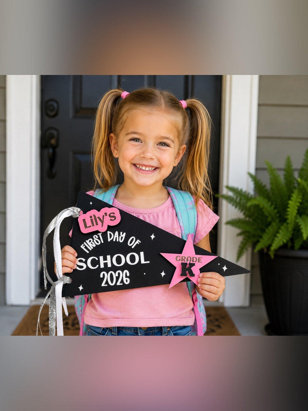 Designed and handcrafted by me First Day of School interchangeable sign